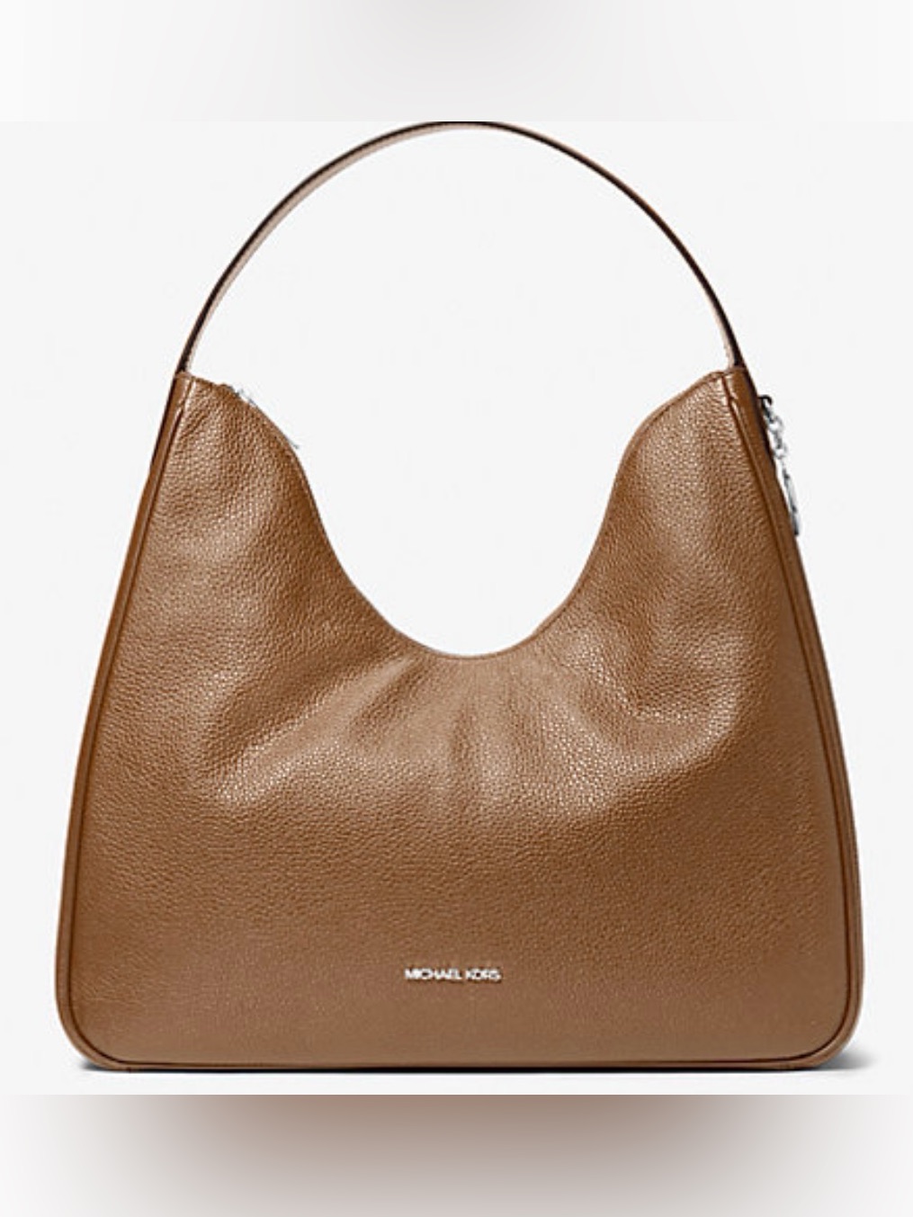 Michael Kors Nayla Brown Pebbled Leather Hobo Bag. Like New.